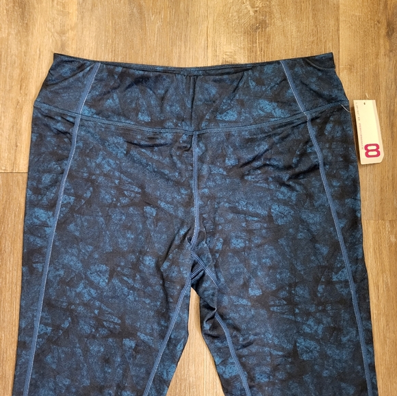 Layer 8 Performance Leggings Crystal Tourquois Size Large - Picture 2 of 7